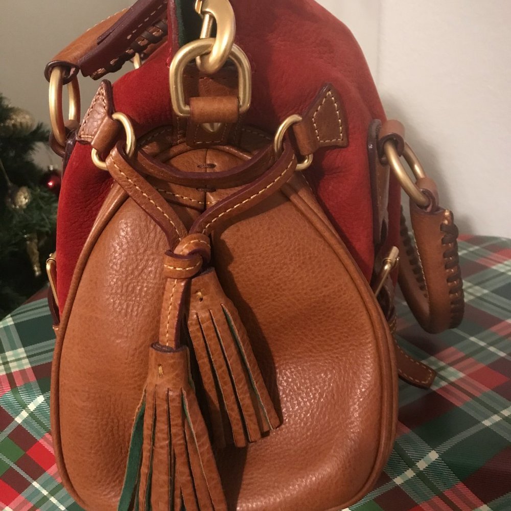 💕💕Host Picks 💕💕 Dooney & Bourke Jones Small Red Nubuck Leather Satchel - Picture 5 of 7